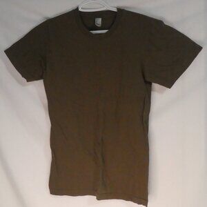 AMERICAN APPAREL | xs - extra small | Classic Brown Short Sleeve Crew Neck Tee